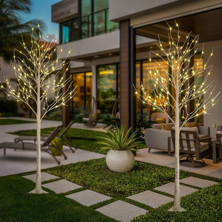 LED Birch Tree Light Set