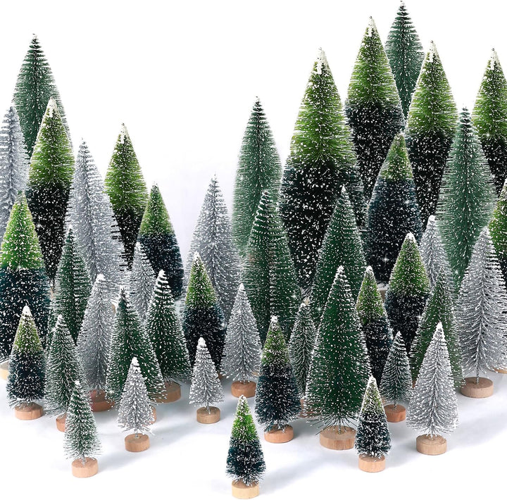 30Pcs Christmas Decorations Mini Christmas Trees