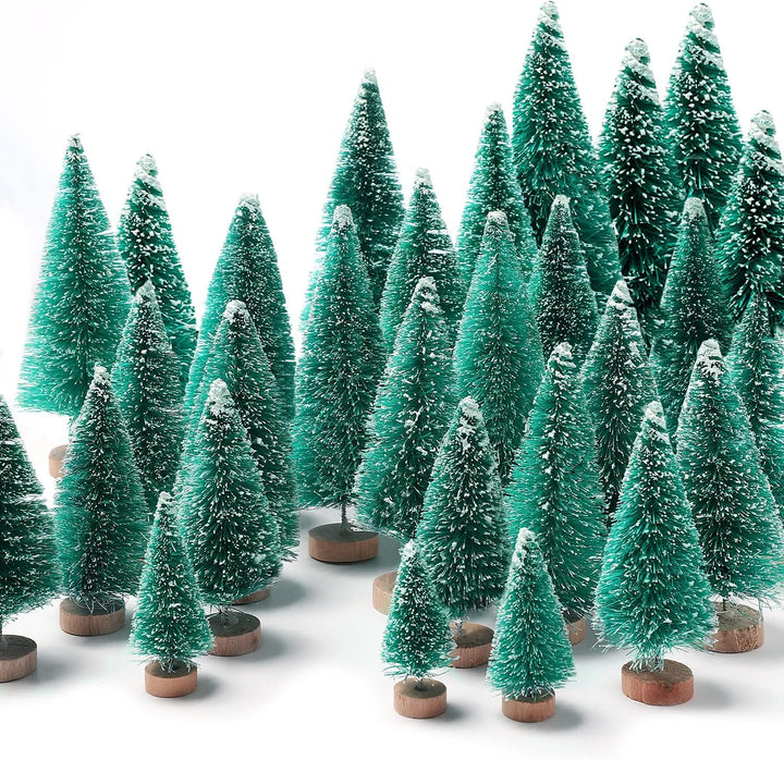30Pcs Christmas Decorations Mini Christmas Trees