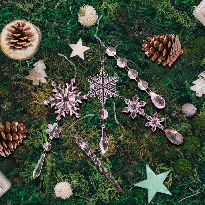 18pcs Christmas Tree Decoration Crystal Ornaments