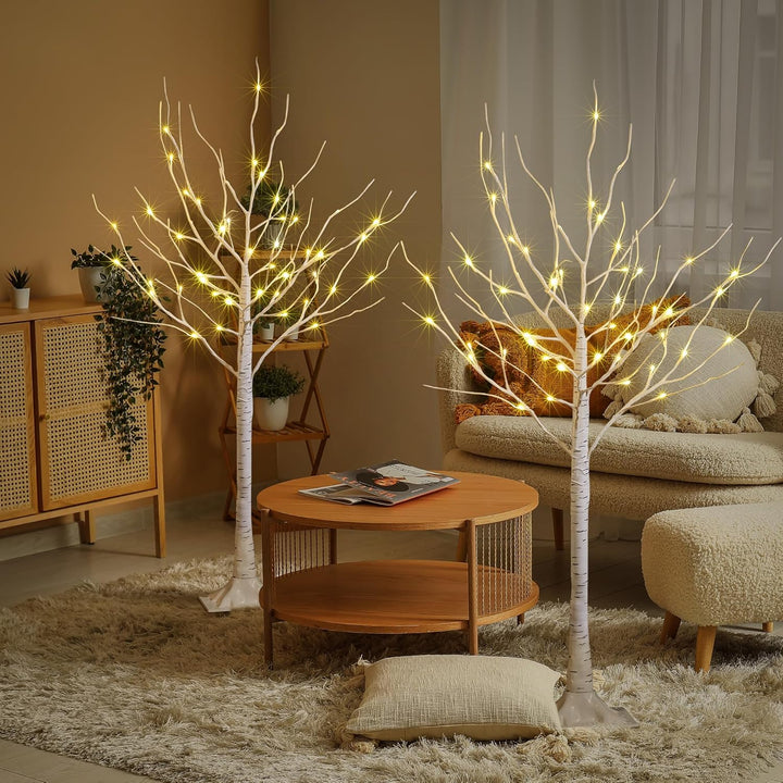 LED Birch Tree Light Set