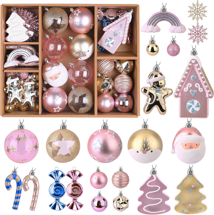 65pcs Christmas Balls Ornaments Set
