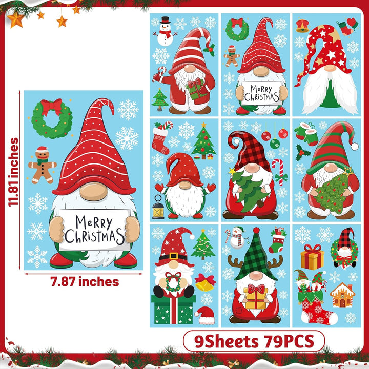 116PCS Christmas Decorations, 9 Sheets