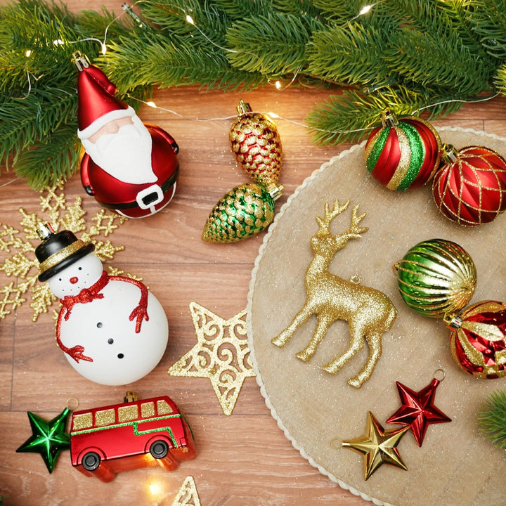 Alupssuc 100 Pcs Christmas Ball Ornaments Set