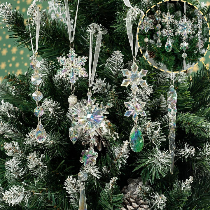 18pcs Christmas Tree Decoration Crystal Ornaments