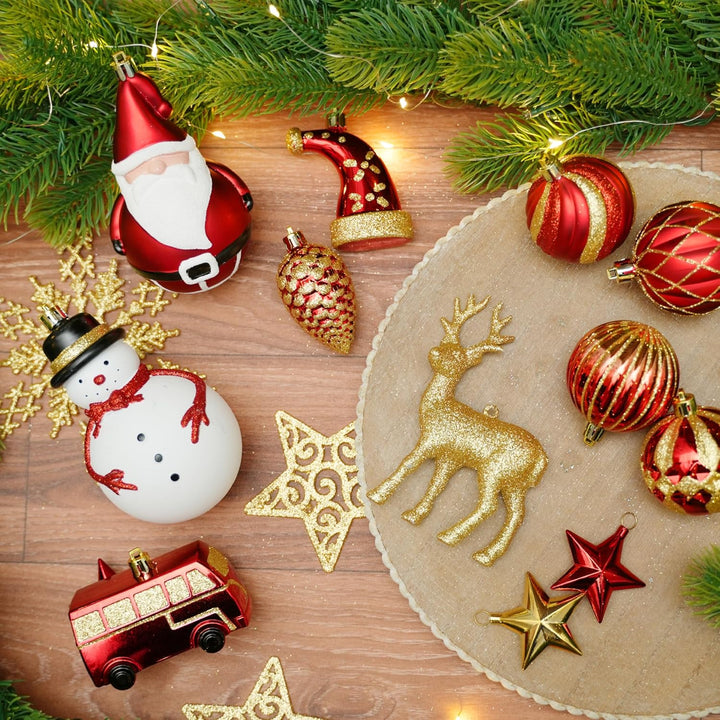 Alupssuc 100 Pcs Christmas Ball Ornaments Set