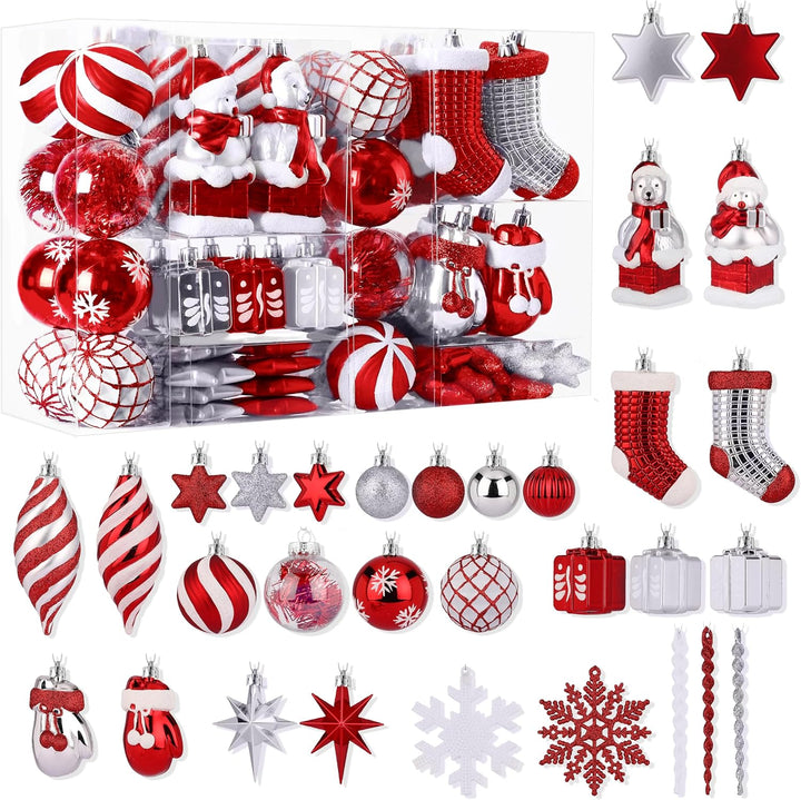 112pcs Christmas Balls Ornaments Set
