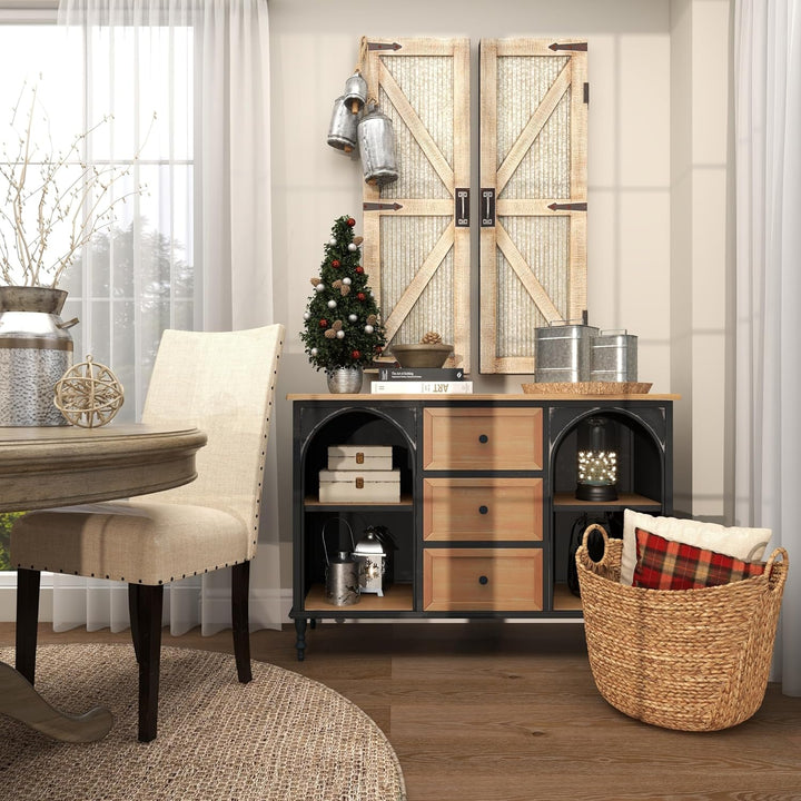 Deco 79 Gold Metal Tibetan Inspired Decorative Giant XL Cow Bells