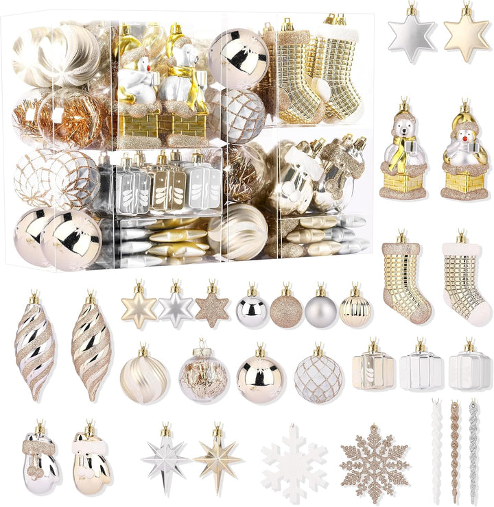 112pcs Christmas Balls Ornaments Set