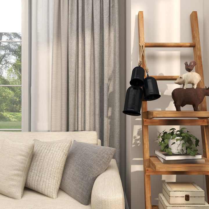 Deco 79 Gold Metal Tibetan Inspired Decorative Giant XL Cow Bells