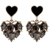 Cocoa Yacht Club Black Heart-Shaped Earrings