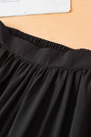 Black Ric Rac Trim High Waist Maxi Skirt