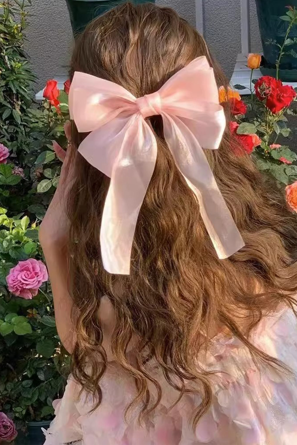 Apricot Pink Butterfly Bowknot Hair Clip