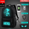 Cocoa Yacht Club Luminous Anime Anti-Theft School Backpack with USB Charger