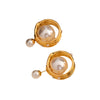 Cocoa Yacht Club Retro Circular Pearl Earrings