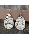 PU Leather Sequin Teardrop Earrings