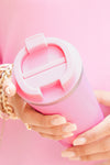 Pink Portable Travel Insulated Coffee Tumbler Cup