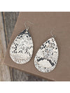 PU Leather Sequin Teardrop Earrings