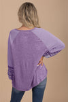 Brown Contrast Print Striped Raglan Long Sleeve Loose Top