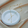 Cocoa Yacht Club Simple Light Luxury Tassel with Diamond Inlaid Circle Necklace