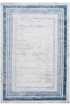 NAAR MARFI Collection 5X7 Blue / Ivory / Bordered Area Rug