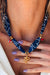 Bluing Boho Print Coral Pendent Scarf Necklace