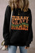 Black Thanksgiving Slogan Print Drop Shoulder Sweatshirt