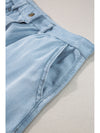 Snap Down High Waist Denim Skirt - Cocoa Yacht Club