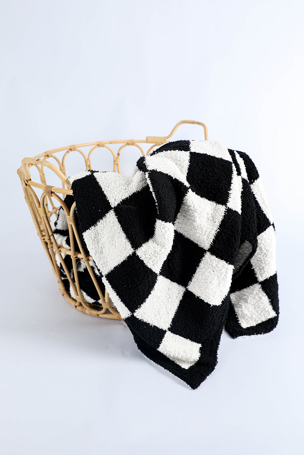 Black & White Checkerboard 127*152cm Flannel Blanket