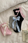 Pink Cotton Cute Bow Socks
