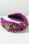 Tillandsia Purple Mardi Gras Rhinestone Headband