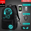 Cocoa Yacht Club Luminous Anime Anti-Theft School Backpack with USB Charger