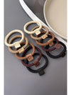 Khaki 5Pcs Braided Elastic Hairband