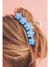 Light Blue Flowers Decor Acrylic Hair Claw