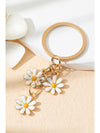 White Cute Daisy Shape Ornament Key Ring