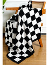 Grass Green Checkerboard Flannel Blanket