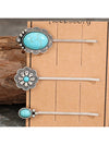 3 PCS/Set Artificial Turquoise Hair Pins