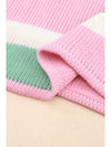 Color Block Round Neck Drop Shoulder Sweater