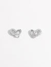 925 Sterling Silver Inlaid Zircon Heart Earrings