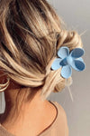 Light Blue Flower Hair Claw Clip