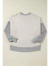 Yellow Color Block Thumbhole Sleeve Drop Shoulder Sweatshirt