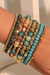Gold Boho Crystal Beaded Multilayer Bracelet Set