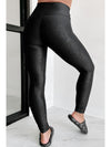 Black V Crossover High Waist Pocketed Leggings