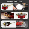 Cocoa Yacht Club Red Cookware Set, 12-Piece