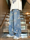 Cocoa Yacht Club Painted Flower Denim Pants