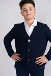 Navy Chunky Knit Cardigan