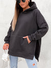 Cocoa Yacht Club Pocket Slit Pullover Hooded Sweatshirt