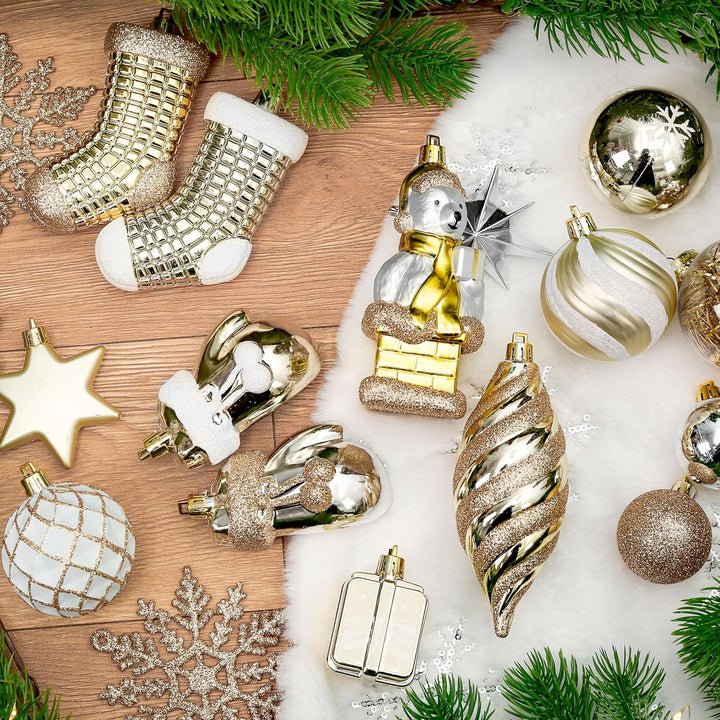 112pcs Christmas Balls Ornaments Set