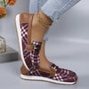 Cocoa Yacht Club Checkered Metal Buckle Loafers