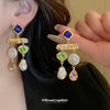 Cocoa Yacht Club Asymmetric Pearls Medieval Palace Tassel Earrings